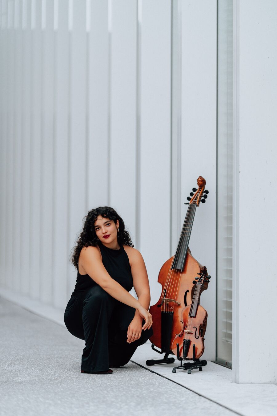 Bianca Cucini con la viola da gamba